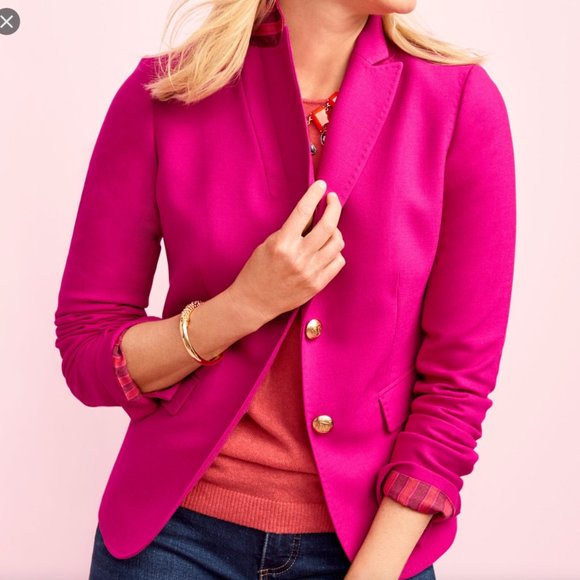 NWT Talbots Fuchsia Pink Blazer Gold Buttons 22W - Picture 13 of 16